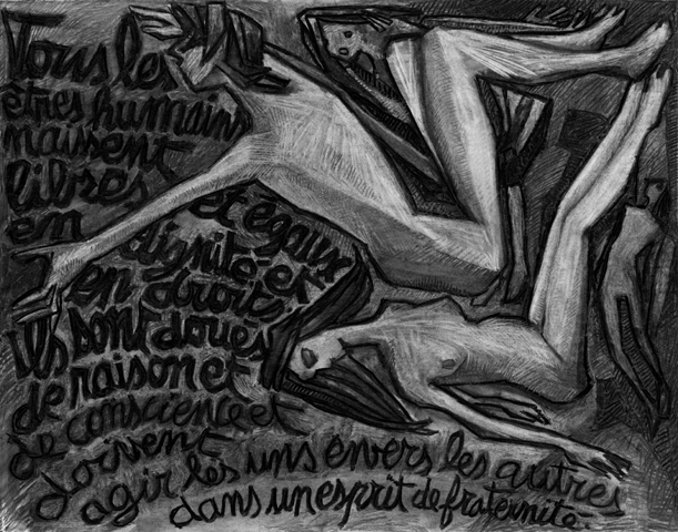 Fusain sur papier