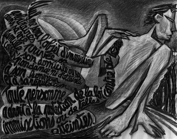 Fusain sur papier