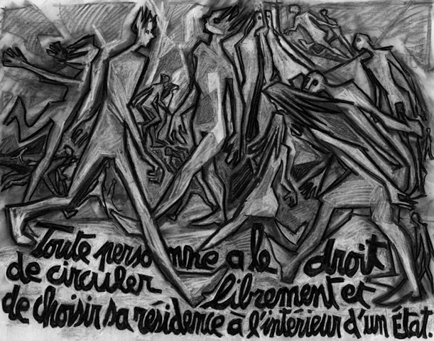 Fusain sur papier