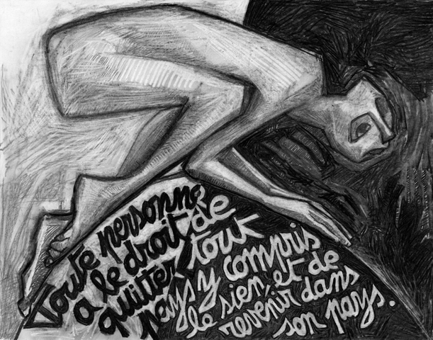 Fusain sur papier