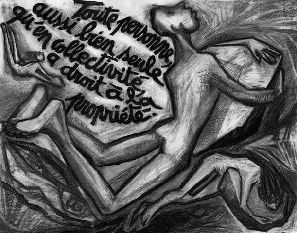 Fusain sur papier