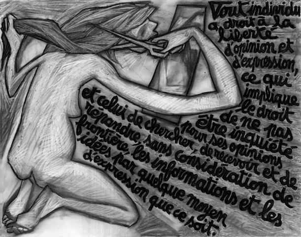 Fusain sur papier