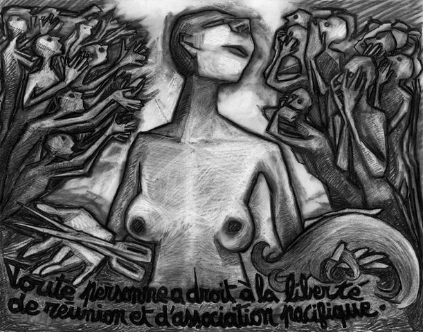 Fusain sur papier