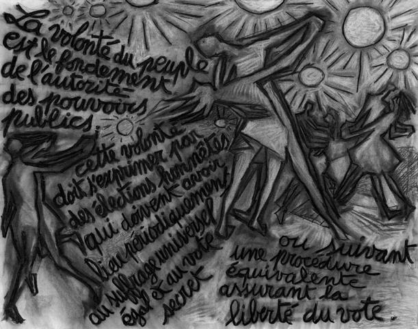 Fusain sur papier