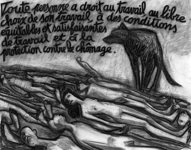 Fusain sur papier