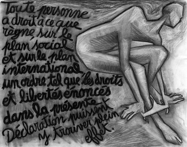 Fusain sur papier