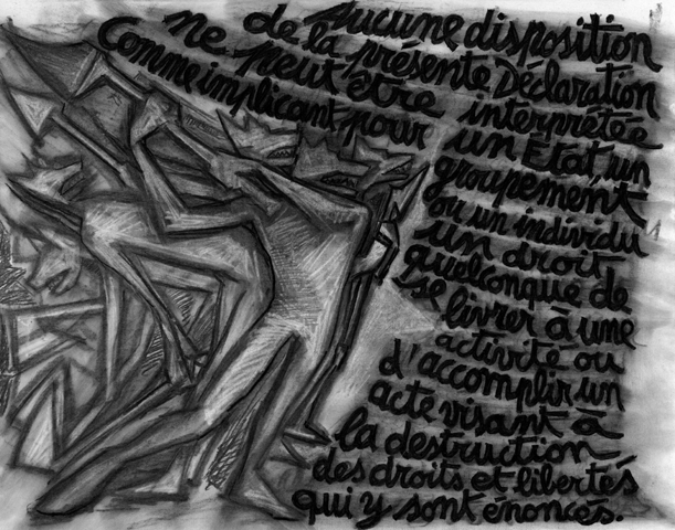 Fusain sur papier