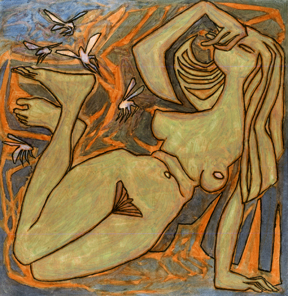 Huile sur papier