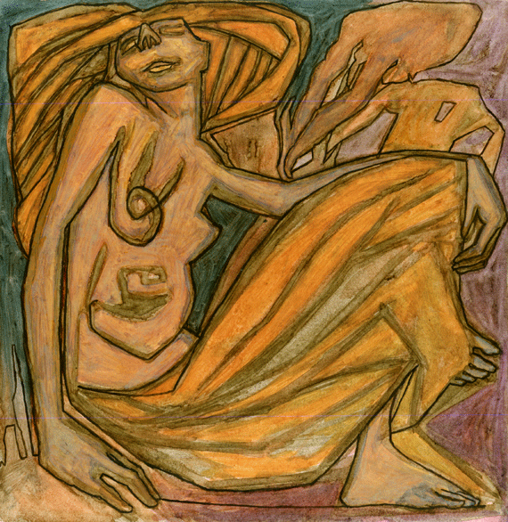 Huile sur papier