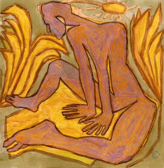 Huile sur papier