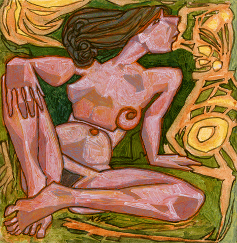Huile sur papier