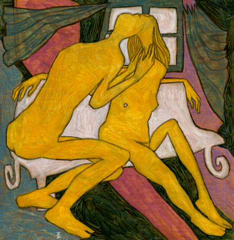 Huile sur papier
