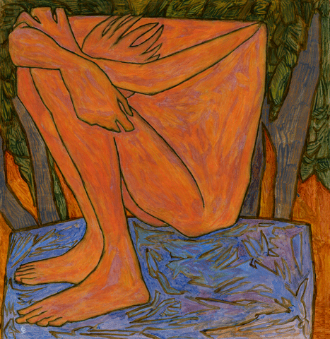 Huile sur papier