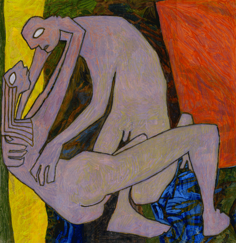 Huile sur papier