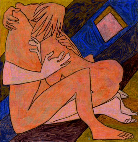 Huile sur papier