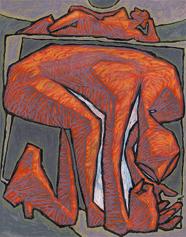 Huile sur papier