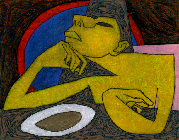 Huile sur papier
