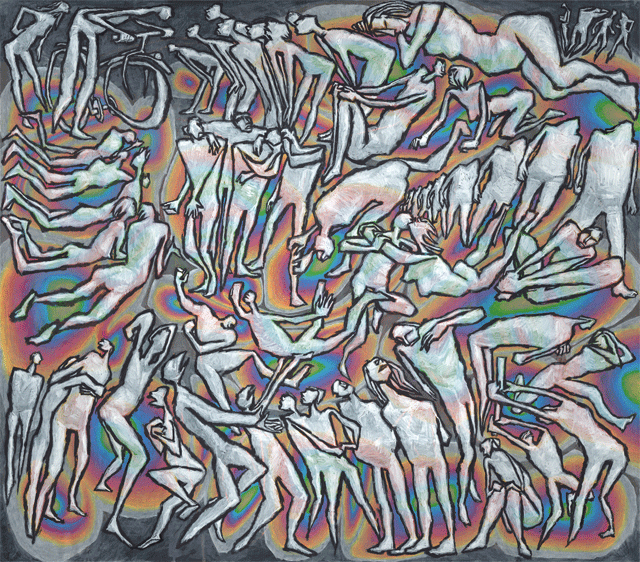 Huiles sur papier, marouflées sur toile