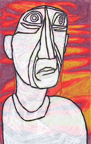 Huiles sur papier, marouflées sur toile