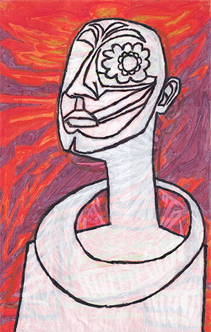 Huiles sur papier, marouflées sur toile