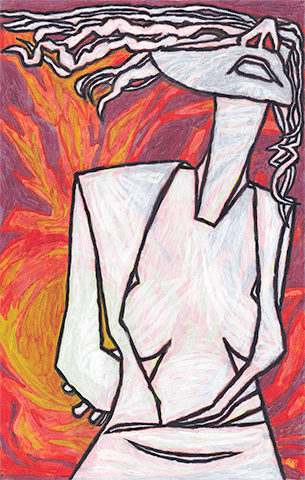 Huiles sur papier, marouflées sur toile