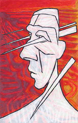 Huiles sur papier, marouflées sur toile